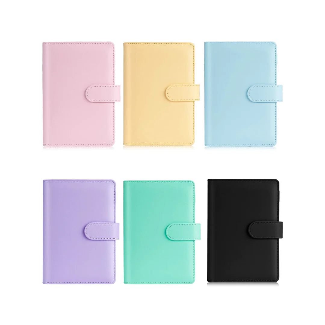 Pick a binder and colors, light pink, yellow, light blue, Liliac, Mint Green, Black.