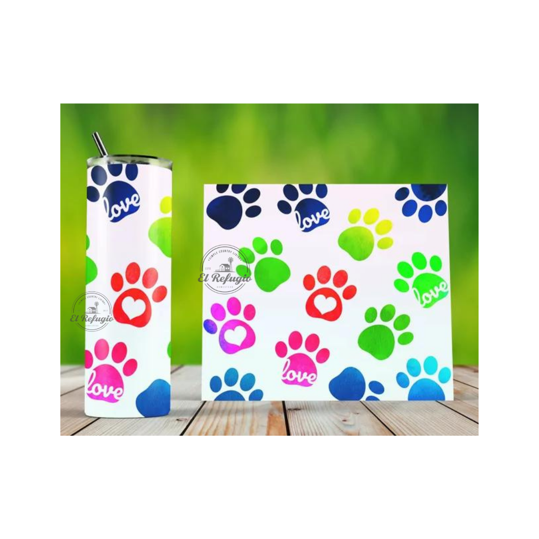 Watercolor Paws Tumbler