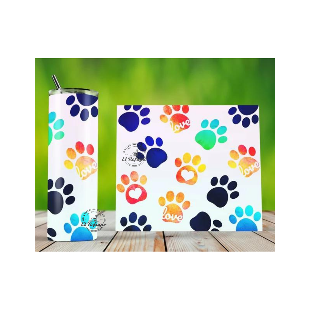 Watercolor Paws Tumbler