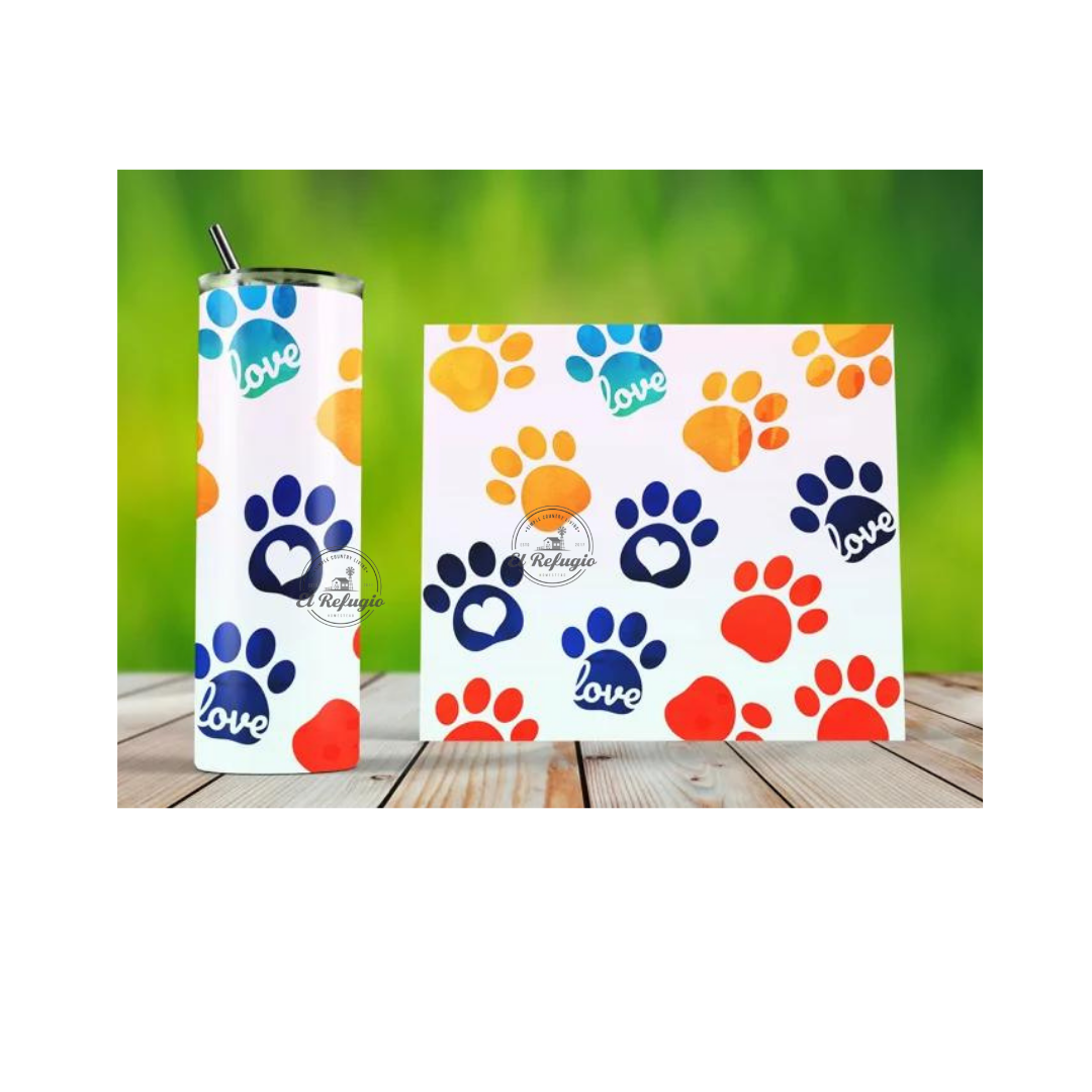 Watercolor Paws Tumbler