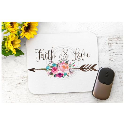 Faith And Love Mouse Pad