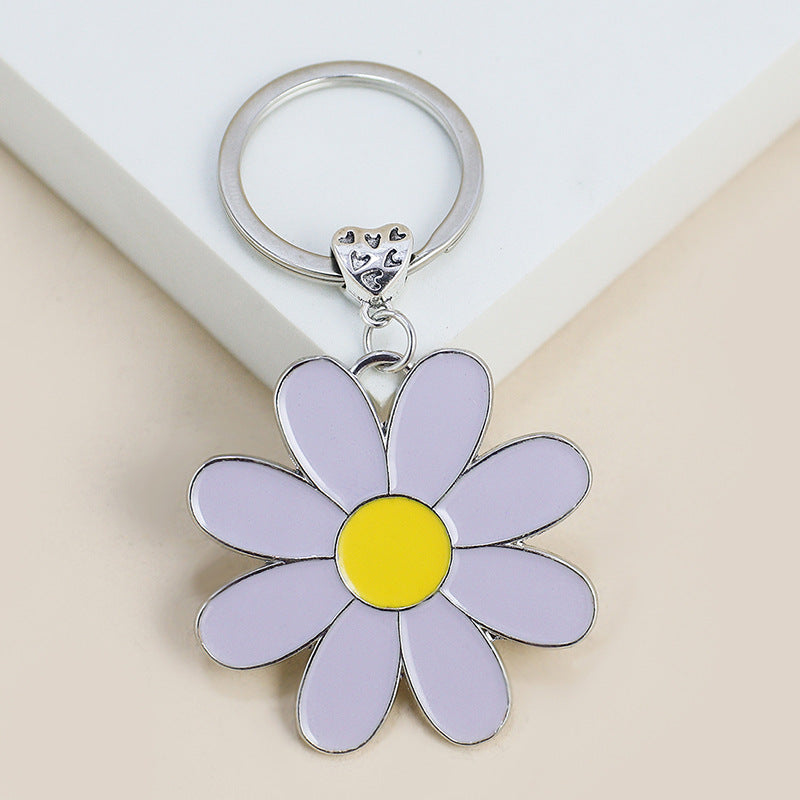 Daisy Flower Keychain